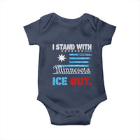 I Stand With Minnesota Baby Onesie Minnesota Flag Anti ICE Immigration Protest