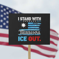 I Stand With Minnesota Protest Sign Minnesota Flag Anti ICE Immigration Protest