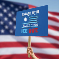 I Stand With Minnesota Protest Sign Minnesota Flag Anti ICE Immigration Protest
