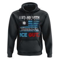 I Stand With Minnesota Hoodie Minnesota Flag Anti ICE Immigration Protest