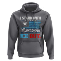 I Stand With Minnesota Hoodie Minnesota Flag Anti ICE Immigration Protest