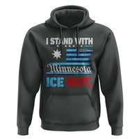 I Stand With Minnesota Hoodie Minnesota Flag Anti ICE Immigration Protest
