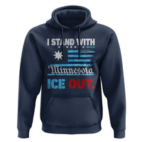 I Stand With Minnesota Hoodie Minnesota Flag Anti ICE Immigration Protest
