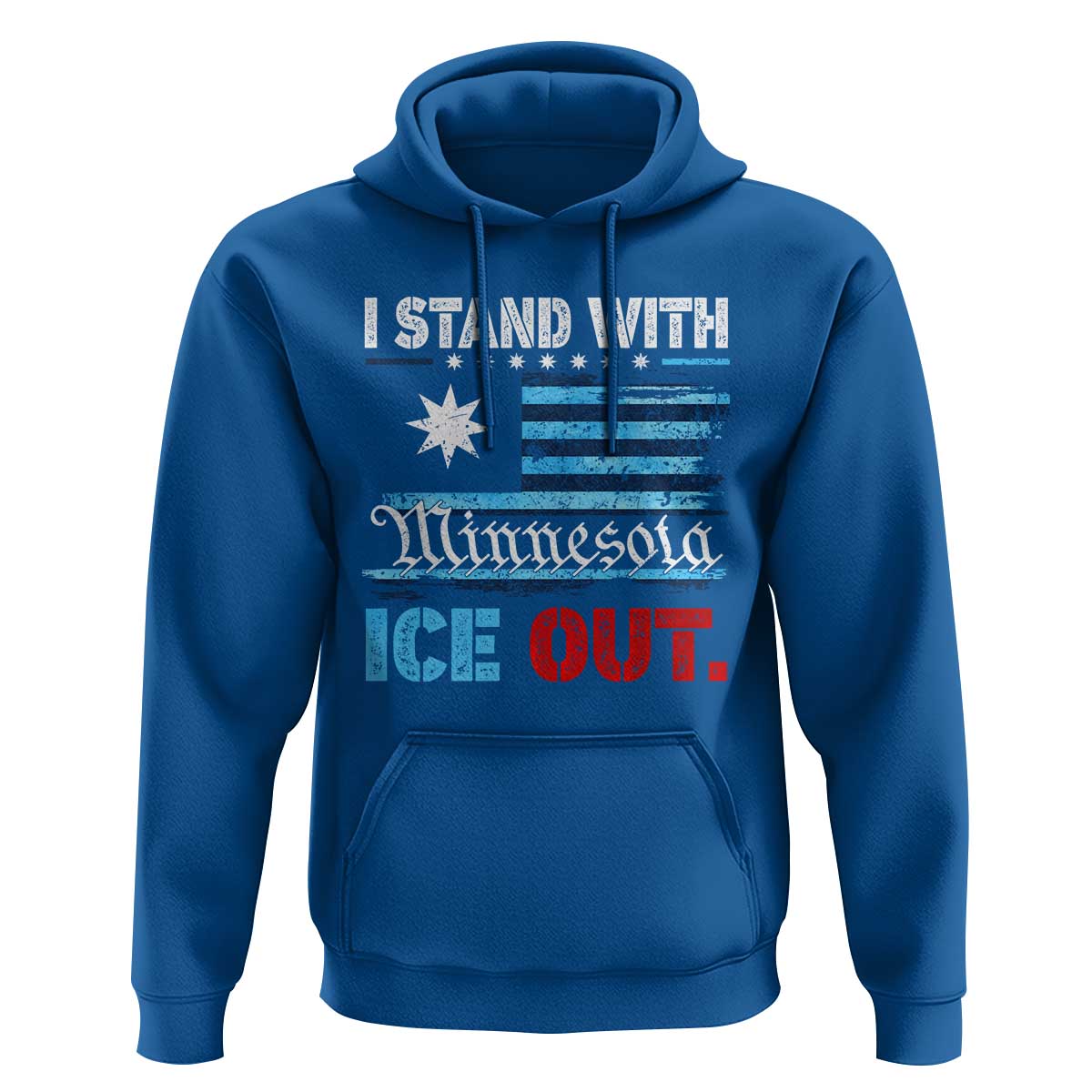I Stand With Minnesota Hoodie Minnesota Flag Anti ICE Immigration Protest