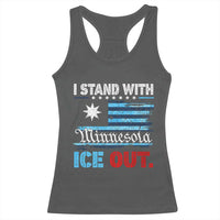 I Stand With Minnesota Racerback Tank Top Minnesota Flag Anti ICE Immigration Protest
