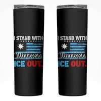 I Stand With Minnesota Skinny Tumbler Minnesota Flag Anti ICE Immigration Protest