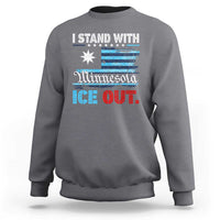 I Stand With Minnesota Sweatshirt Minnesota Flag Anti ICE Immigration Protest