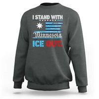 I Stand With Minnesota Sweatshirt Minnesota Flag Anti ICE Immigration Protest