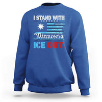 I Stand With Minnesota Sweatshirt Minnesota Flag Anti ICE Immigration Protest