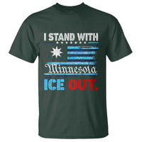 I Stand With Minnesota T Shirt Minnesota Flag Anti ICE Immigration Protest