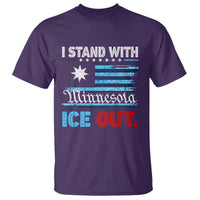 I Stand With Minnesota T Shirt Minnesota Flag Anti ICE Immigration Protest