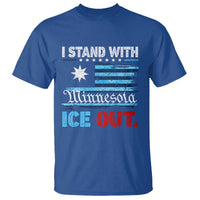 I Stand With Minnesota T Shirt Minnesota Flag Anti ICE Immigration Protest