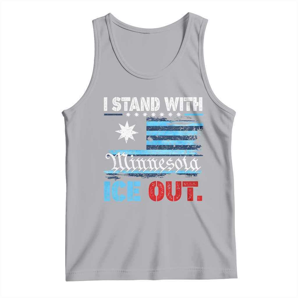 I Stand With Minnesota Tank Top Minnesota Flag Anti ICE Immigration Protest