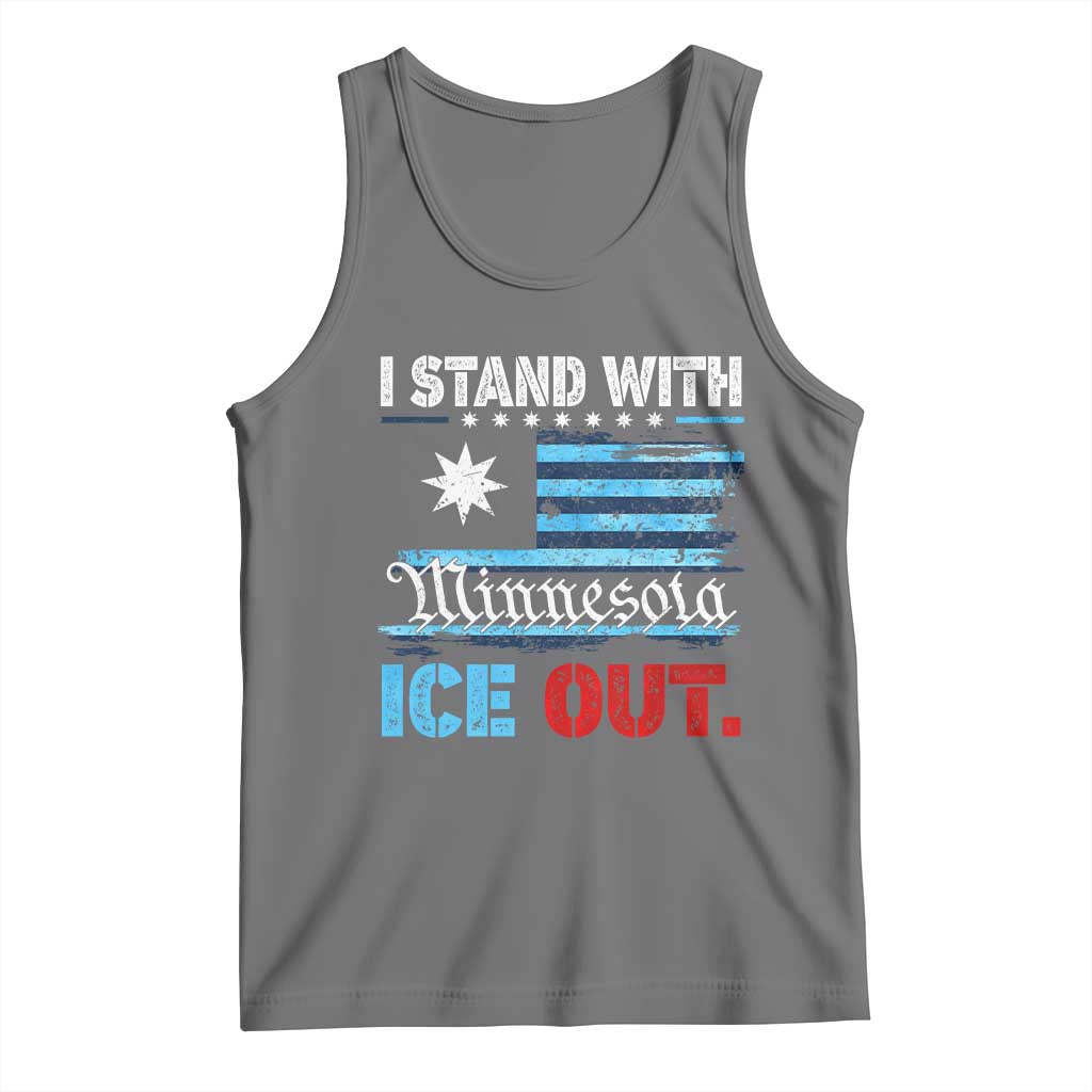 I Stand With Minnesota Tank Top Minnesota Flag Anti ICE Immigration Protest