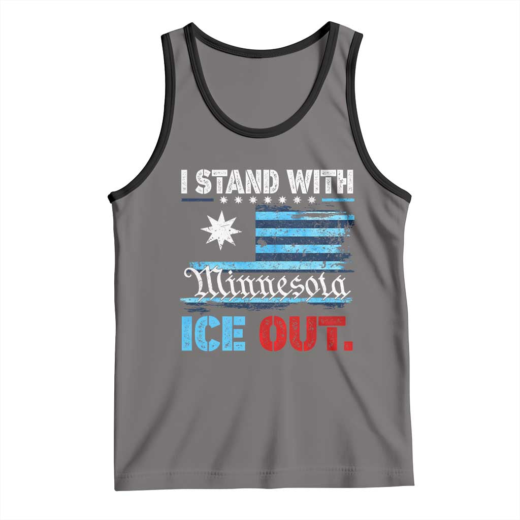 I Stand With Minnesota Tank Top Minnesota Flag Anti ICE Immigration Protest