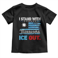 I Stand With Minnesota Toddler T Shirt Minnesota Flag Anti ICE Immigration Protest