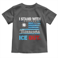 I Stand With Minnesota Toddler T Shirt Minnesota Flag Anti ICE Immigration Protest