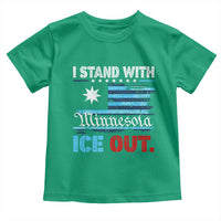 I Stand With Minnesota Toddler T Shirt Minnesota Flag Anti ICE Immigration Protest