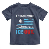 I Stand With Minnesota Toddler T Shirt Minnesota Flag Anti ICE Immigration Protest