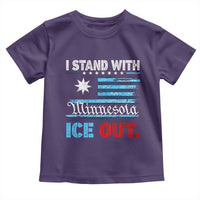 I Stand With Minnesota Toddler T Shirt Minnesota Flag Anti ICE Immigration Protest