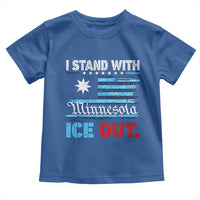 I Stand With Minnesota Toddler T Shirt Minnesota Flag Anti ICE Immigration Protest