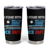 I Stand With Minnesota Tumbler Cup Minnesota Flag Anti ICE Immigration Protest