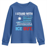 I Stand With Minnesota Youth Sweatshirt Minnesota Flag Anti ICE Immigration Protest