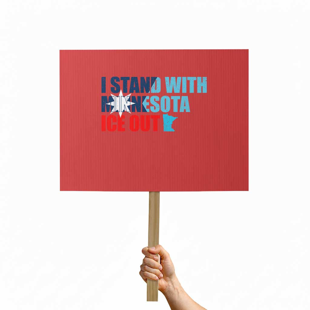I Stand With Minnesota Protest Sign Minnesota Resist Anti ICE Immigration Protest