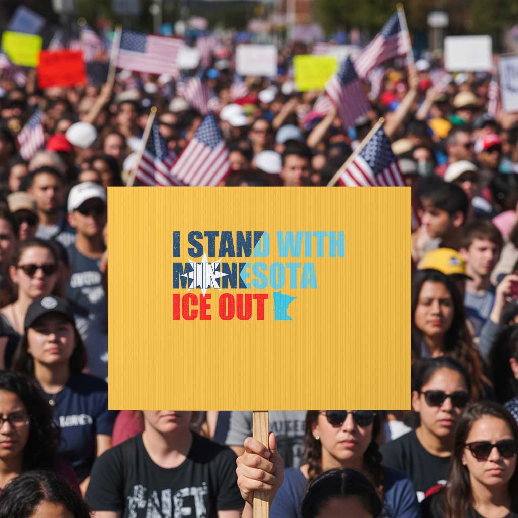 I Stand With Minnesota Protest Sign Minnesota Resist Anti ICE Immigration Protest