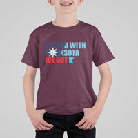 I Stand With Minnesota T Shirt For Kid Minnesota Resist Anti ICE Immigration Protest