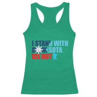 I Stand With Minnesota Racerback Tank Top Minnesota Resist Anti ICE Immigration Protest