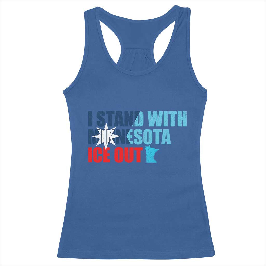 I Stand With Minnesota Racerback Tank Top Minnesota Resist Anti ICE Immigration Protest