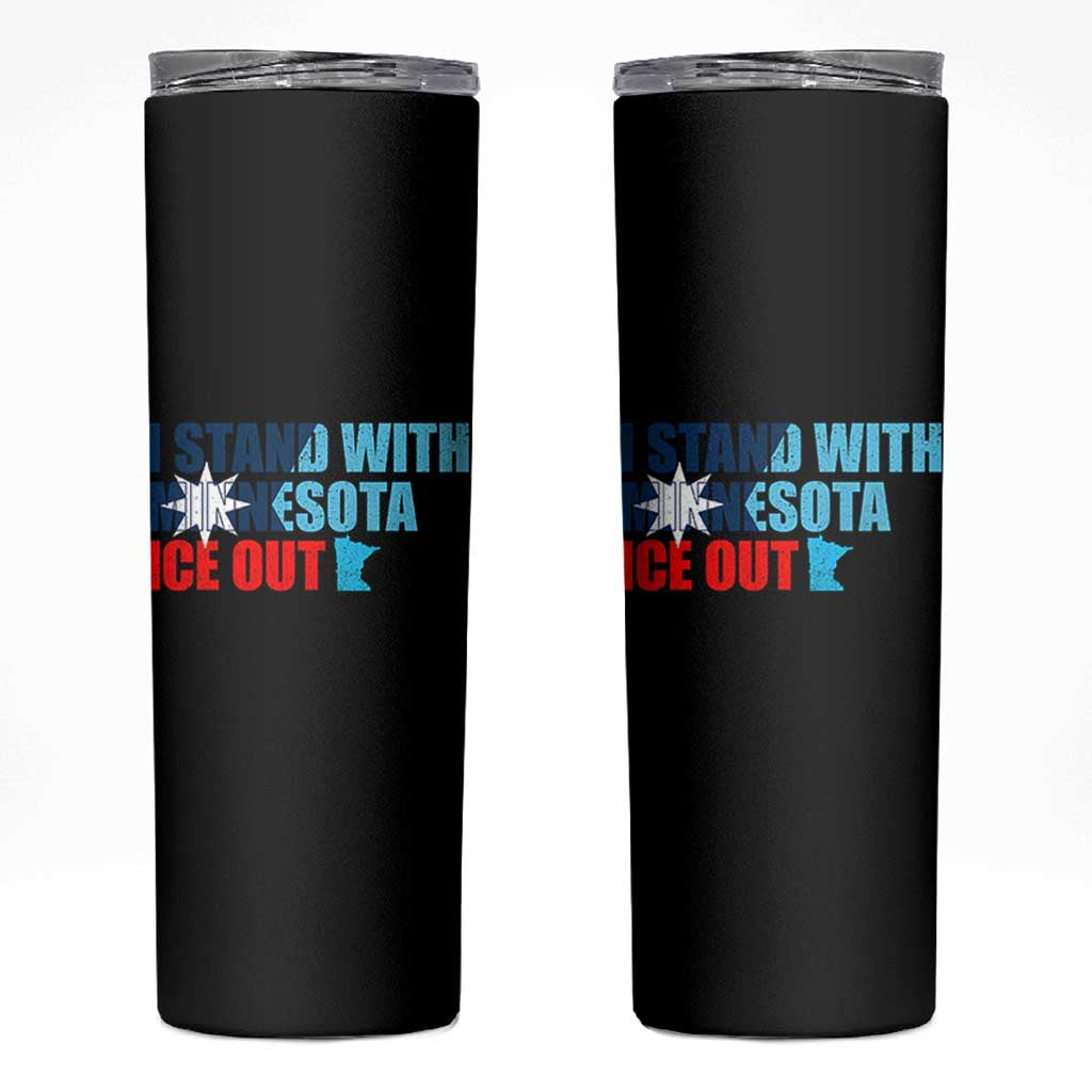 I Stand With Minnesota Skinny Tumbler Minnesota Resist Anti ICE Immigration Protest