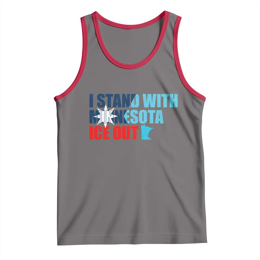 I Stand With Minnesota Tank Top Minnesota Resist Anti ICE Immigration Protest