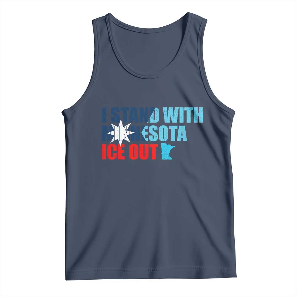I Stand With Minnesota Tank Top Minnesota Resist Anti ICE Immigration Protest