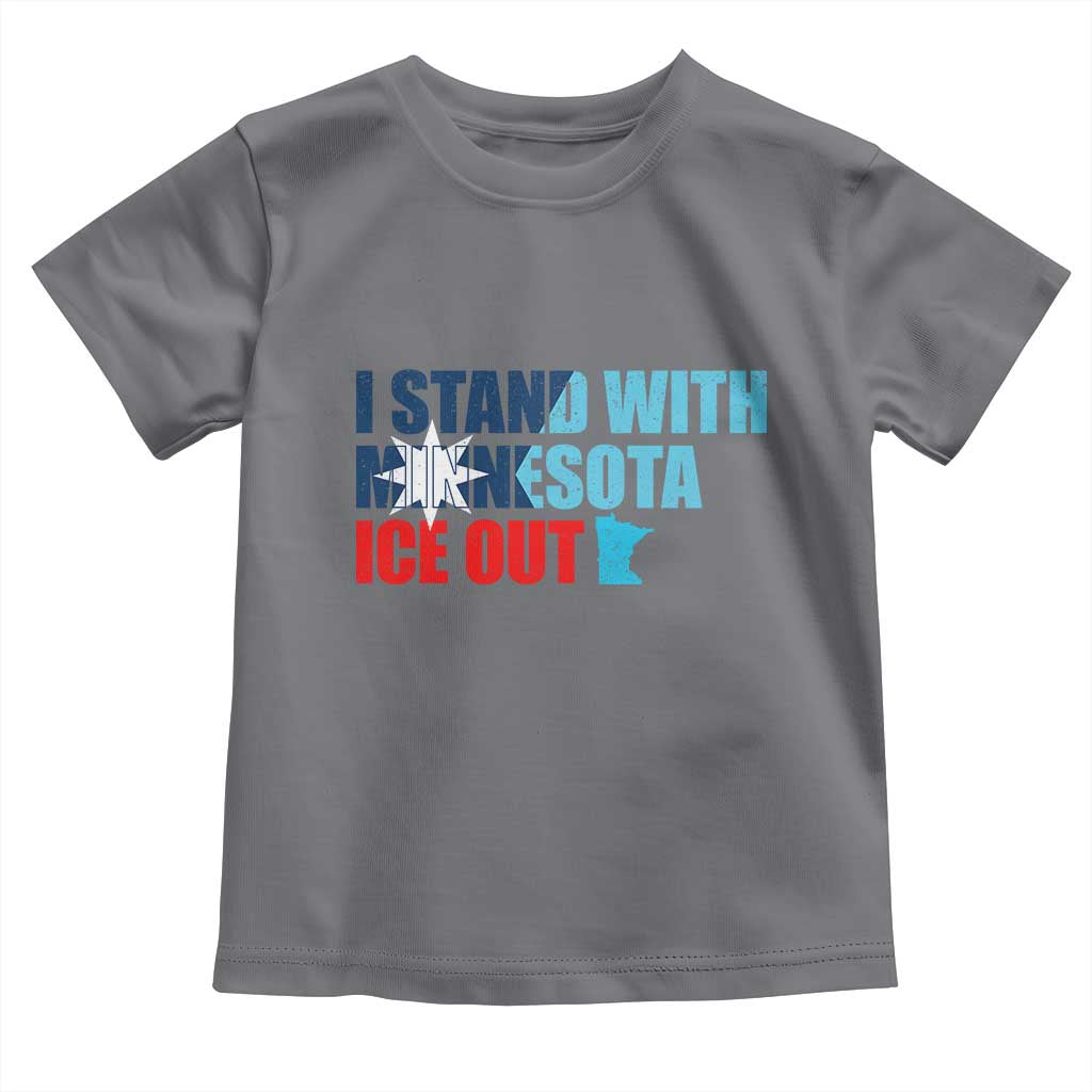 I Stand With Minnesota Toddler T Shirt Minnesota Resist Anti ICE Immigration Protest