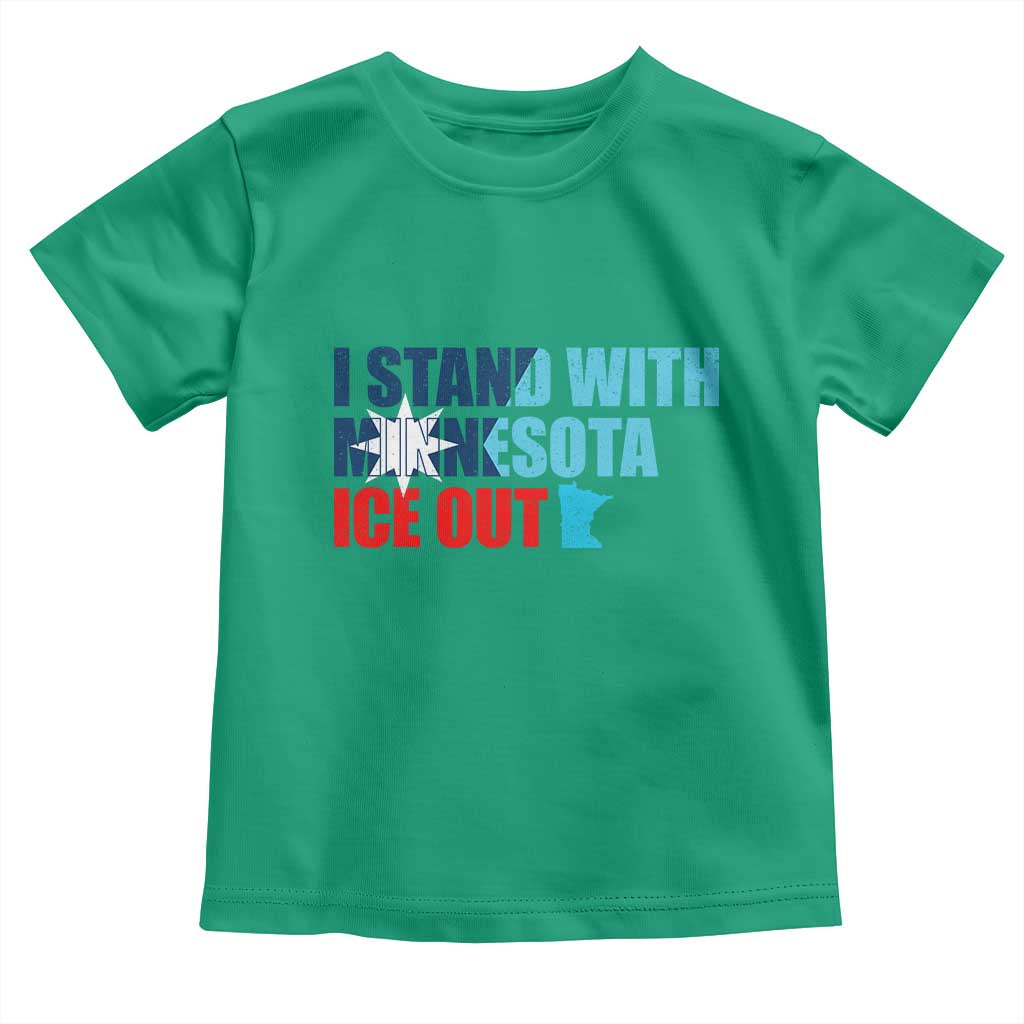 I Stand With Minnesota Toddler T Shirt Minnesota Resist Anti ICE Immigration Protest