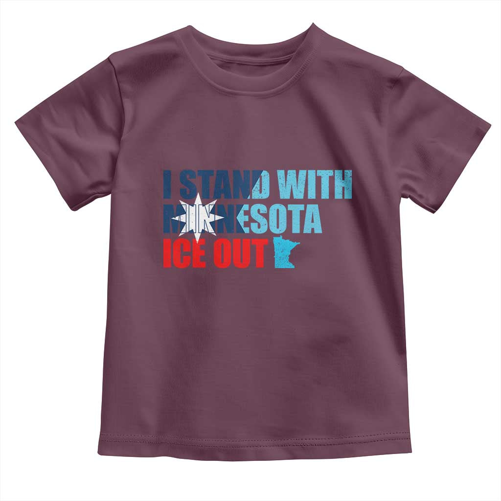 I Stand With Minnesota Toddler T Shirt Minnesota Resist Anti ICE Immigration Protest
