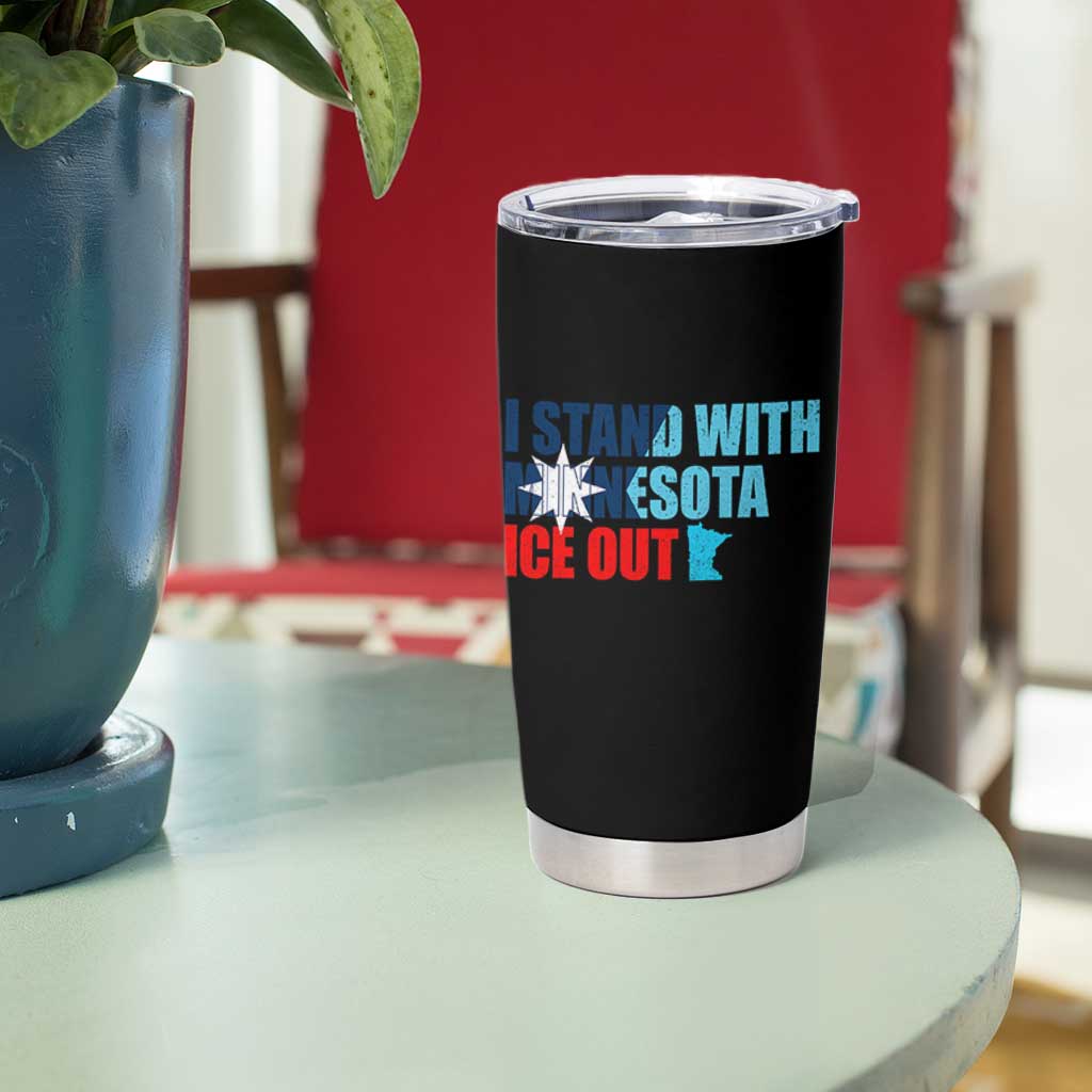 I Stand With Minnesota Tumbler Cup Minnesota Resist Anti ICE Immigration Protest