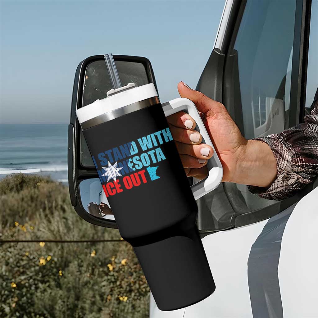 I Stand With Minnesota Tumbler With Handle Minnesota Resist Anti ICE Immigration Protest