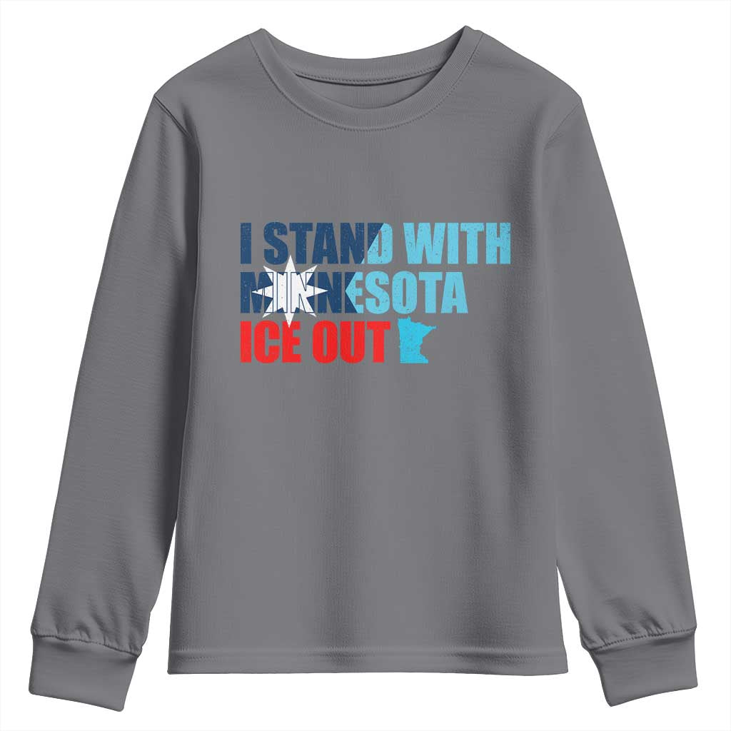 I Stand With Minnesota Youth Sweatshirt Minnesota Resist Anti ICE Immigration Protest