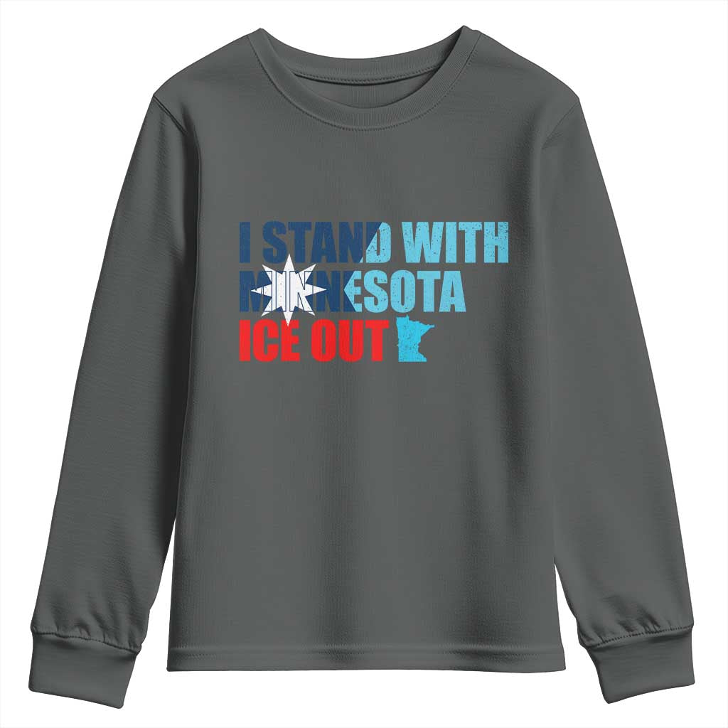 I Stand With Minnesota Youth Sweatshirt Minnesota Resist Anti ICE Immigration Protest