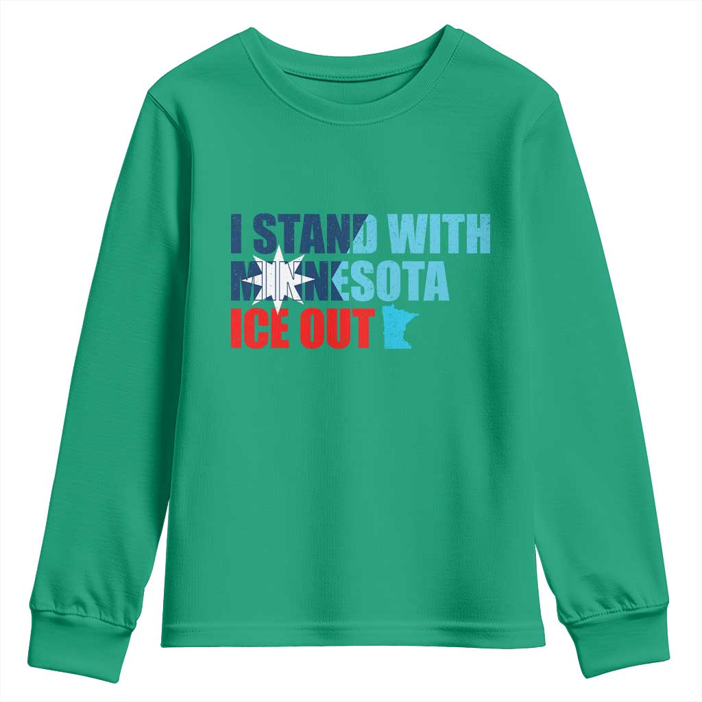 I Stand With Minnesota Youth Sweatshirt Minnesota Resist Anti ICE Immigration Protest