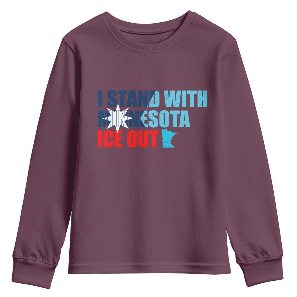 I Stand With Minnesota Youth Sweatshirt Minnesota Resist Anti ICE Immigration Protest