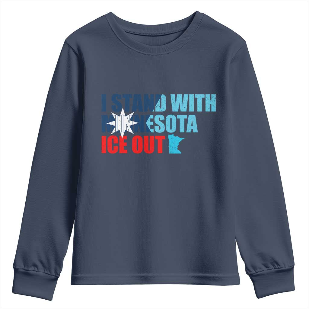 I Stand With Minnesota Youth Sweatshirt Minnesota Resist Anti ICE Immigration Protest