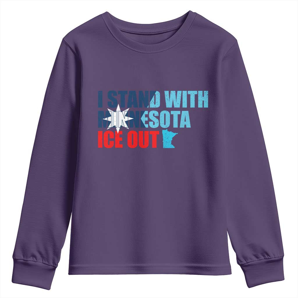 I Stand With Minnesota Youth Sweatshirt Minnesota Resist Anti ICE Immigration Protest