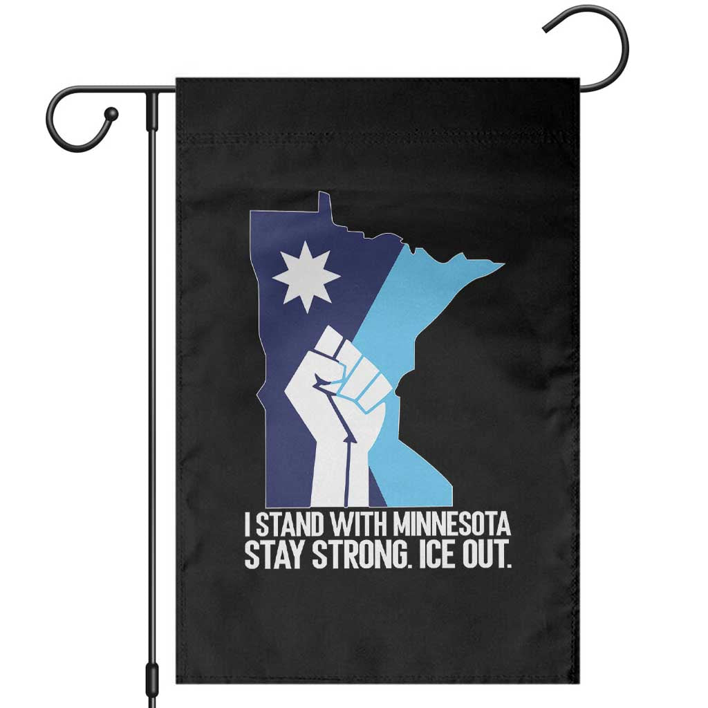 I Stand With Minnesota Garden Flag Minnesota Flag Anti ICE Immigration Protest Resist