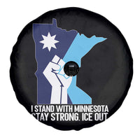I Stand With Minnesota Spare Tire Cover Minnesota Flag Anti ICE Immigration Protest Resist