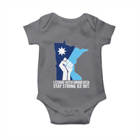 I Stand With Minnesota Baby Onesie Minnesota Flag Anti ICE Immigration Protest Resist