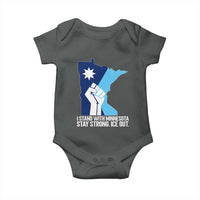 I Stand With Minnesota Baby Onesie Minnesota Flag Anti ICE Immigration Protest Resist